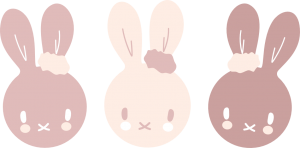 logo avec trois petits lapins